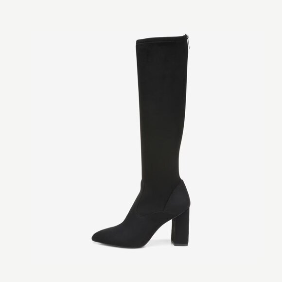 Franco Sarto Women's Katherine Wide Calf Block Heel Pointed Toe Knee High Boots - Picture 4 of 9